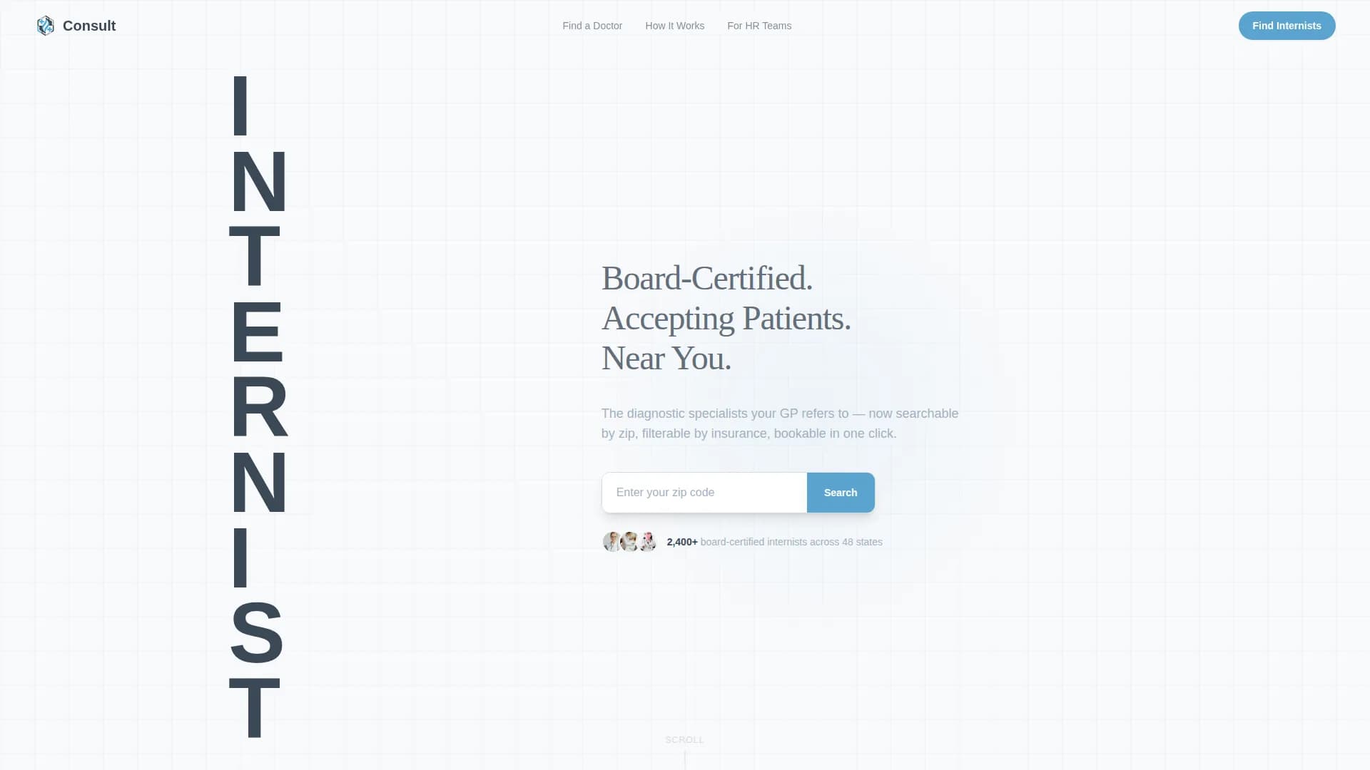 Internist Booking Website Template