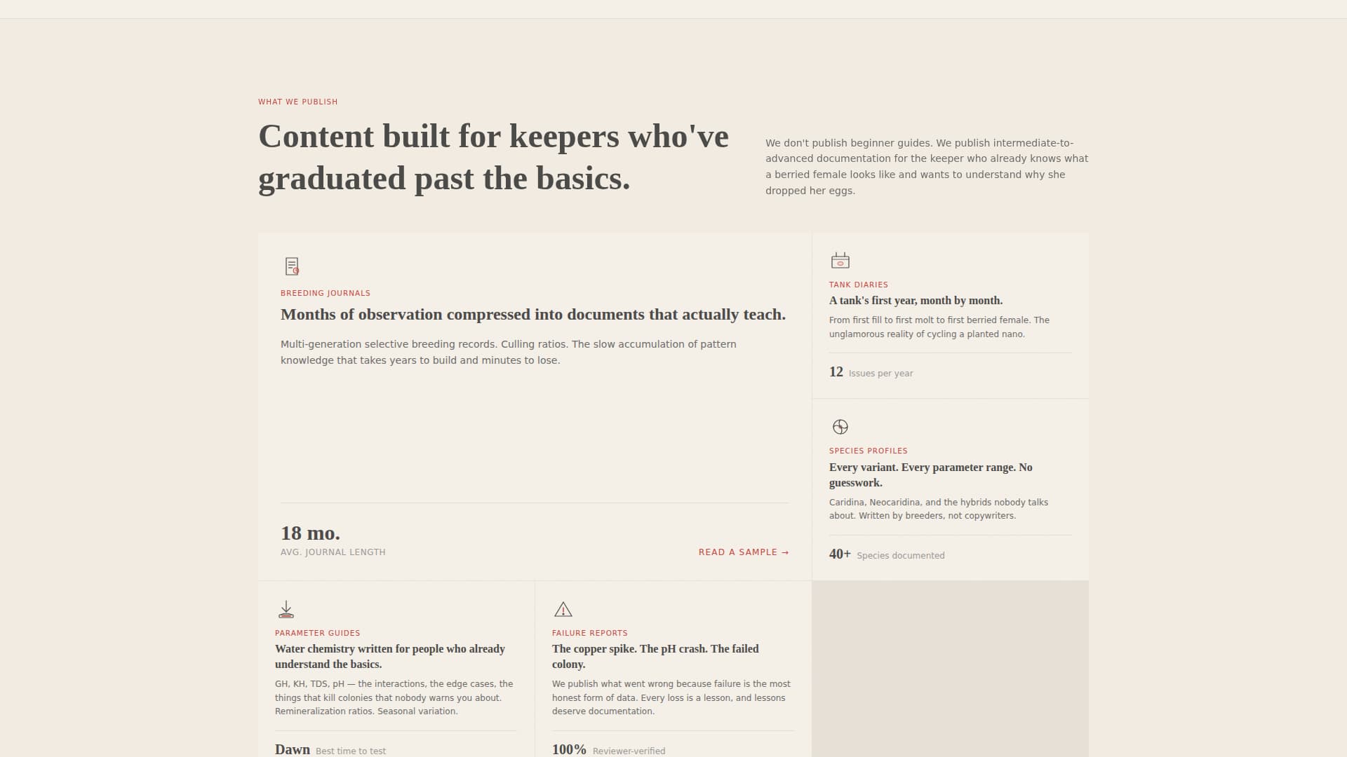 Molt - Obsessive Shrimp Keeping Landing Page Template