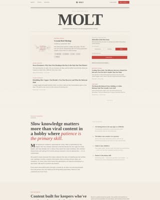 Molt - Obsessive Shrimp Keeping Landing Page Template