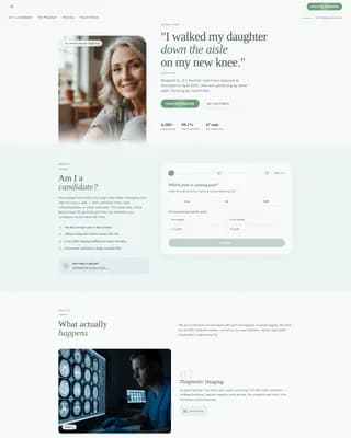 Stride - Joint Replacement Landing page Template