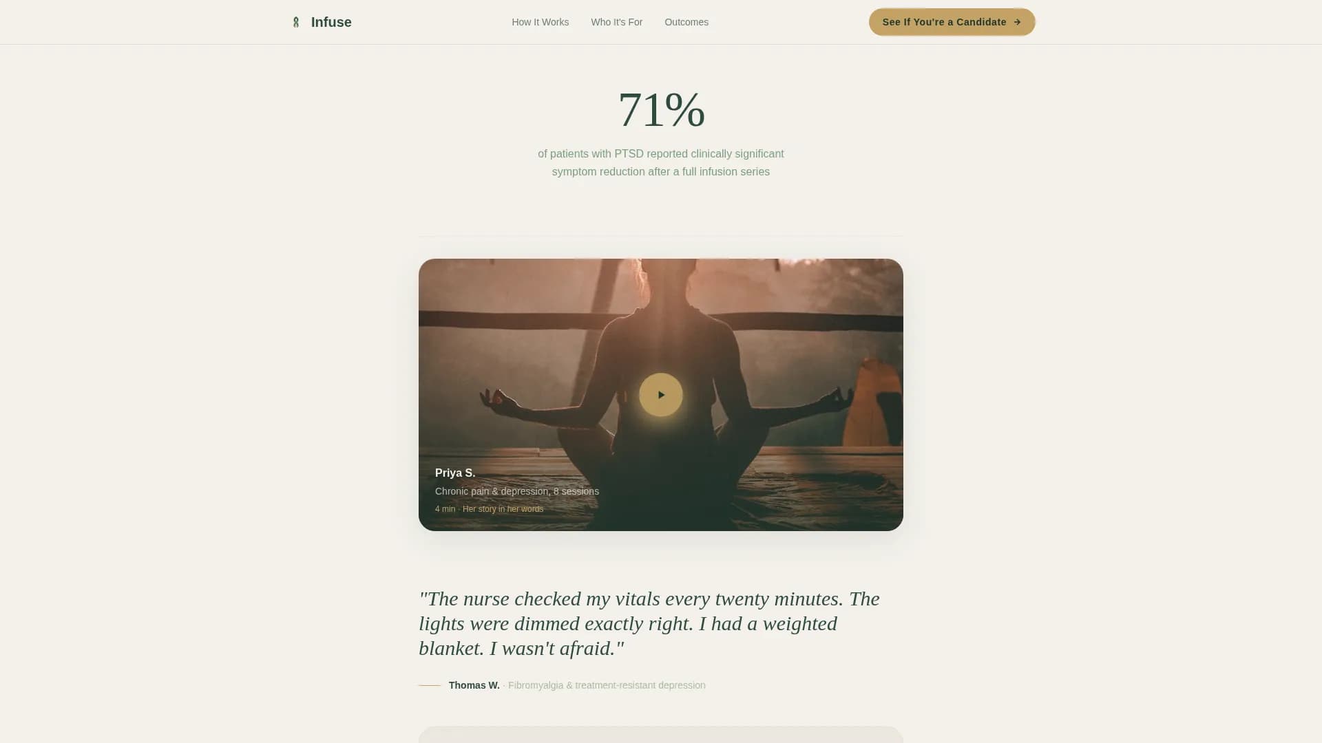 Infuse - Ketamine Therapy Landing page Template