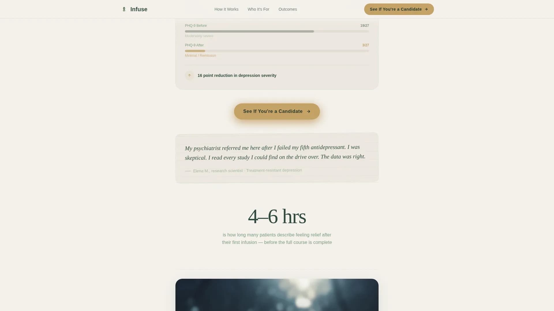 Infuse - Ketamine Therapy Landing page Template