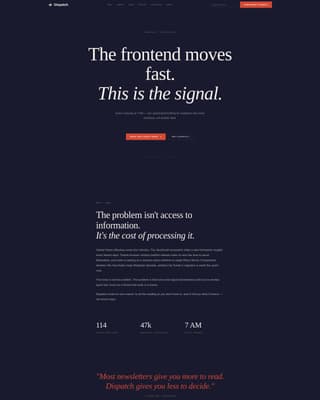 Dispatch - Authoritative Front End Landing Page Template