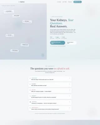 Kidney Disease Care FAQ Website Template