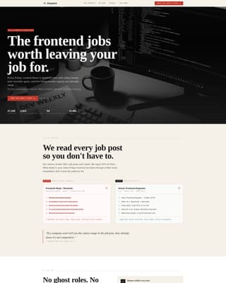 Dispatch - Bold Front End Landing Page Template