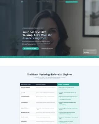 Kidney Disease Care Booking Website Template