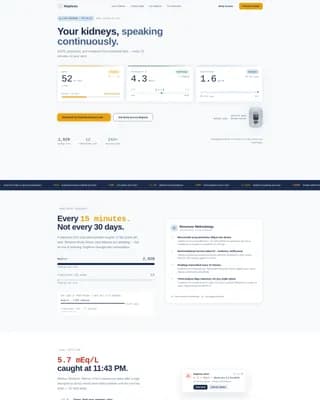 Nephron - Kidney Monitor Landing Page Template