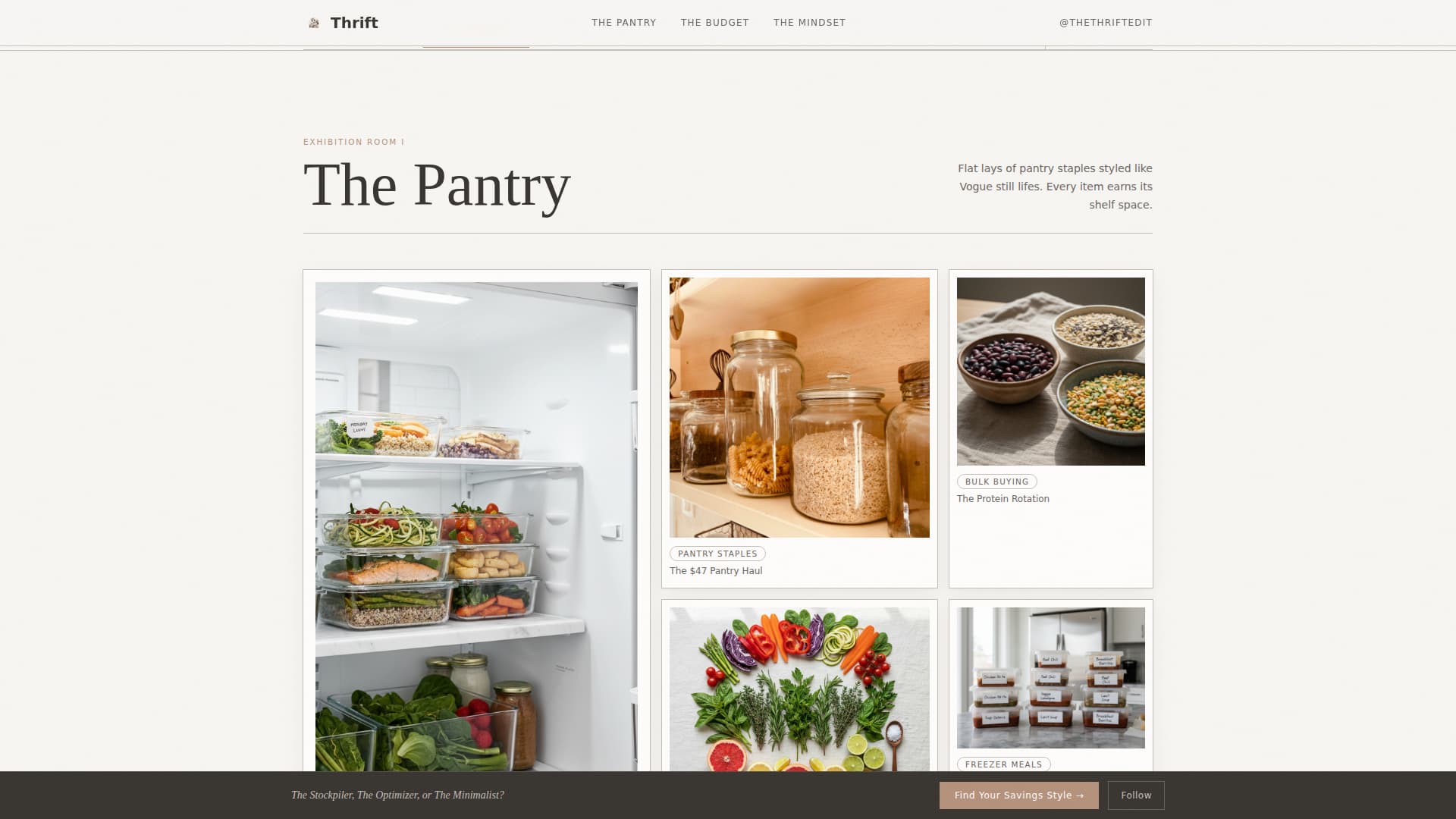 Thrift - Elegant Frugal Living Landing Page Template