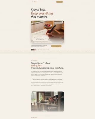 Thrift - Intentional Frugal Living Landing Page Template
