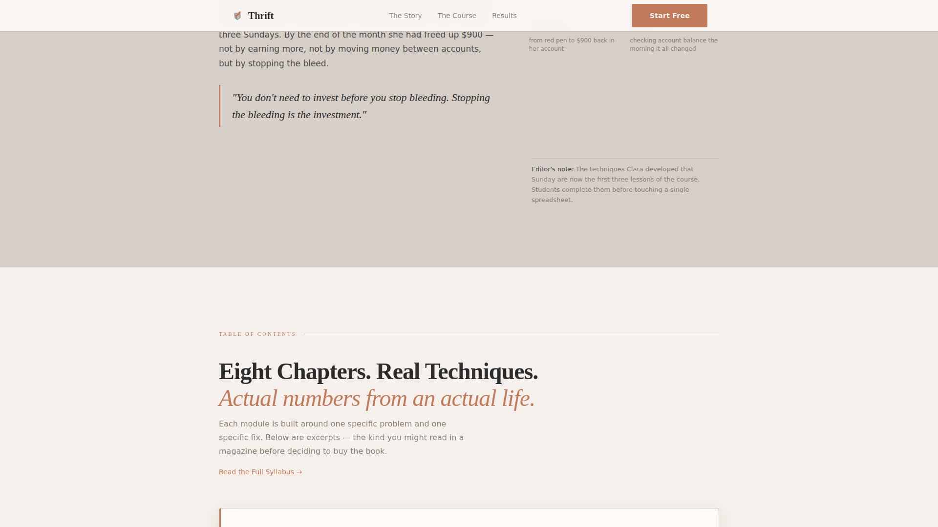Thrift - Compelling Frugal Living Landing Page Template
