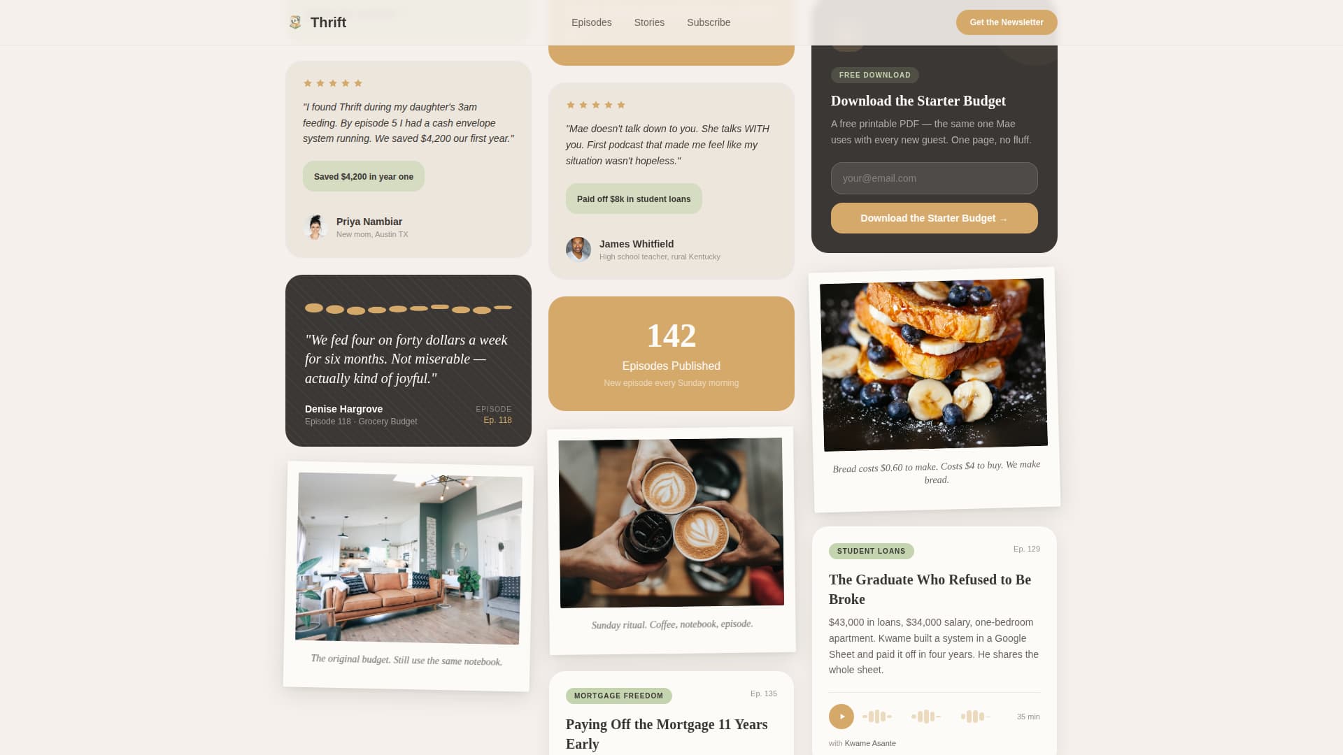 Thrift - Inspiring Frugal Living Landing Page Template