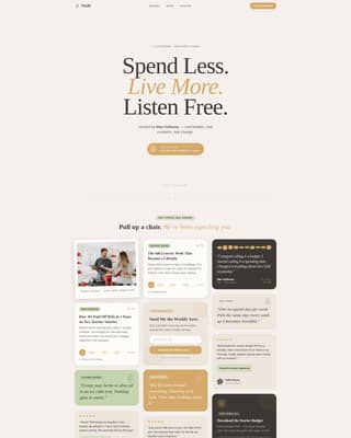 Thrift - Inspiring Frugal Living Landing Page Template