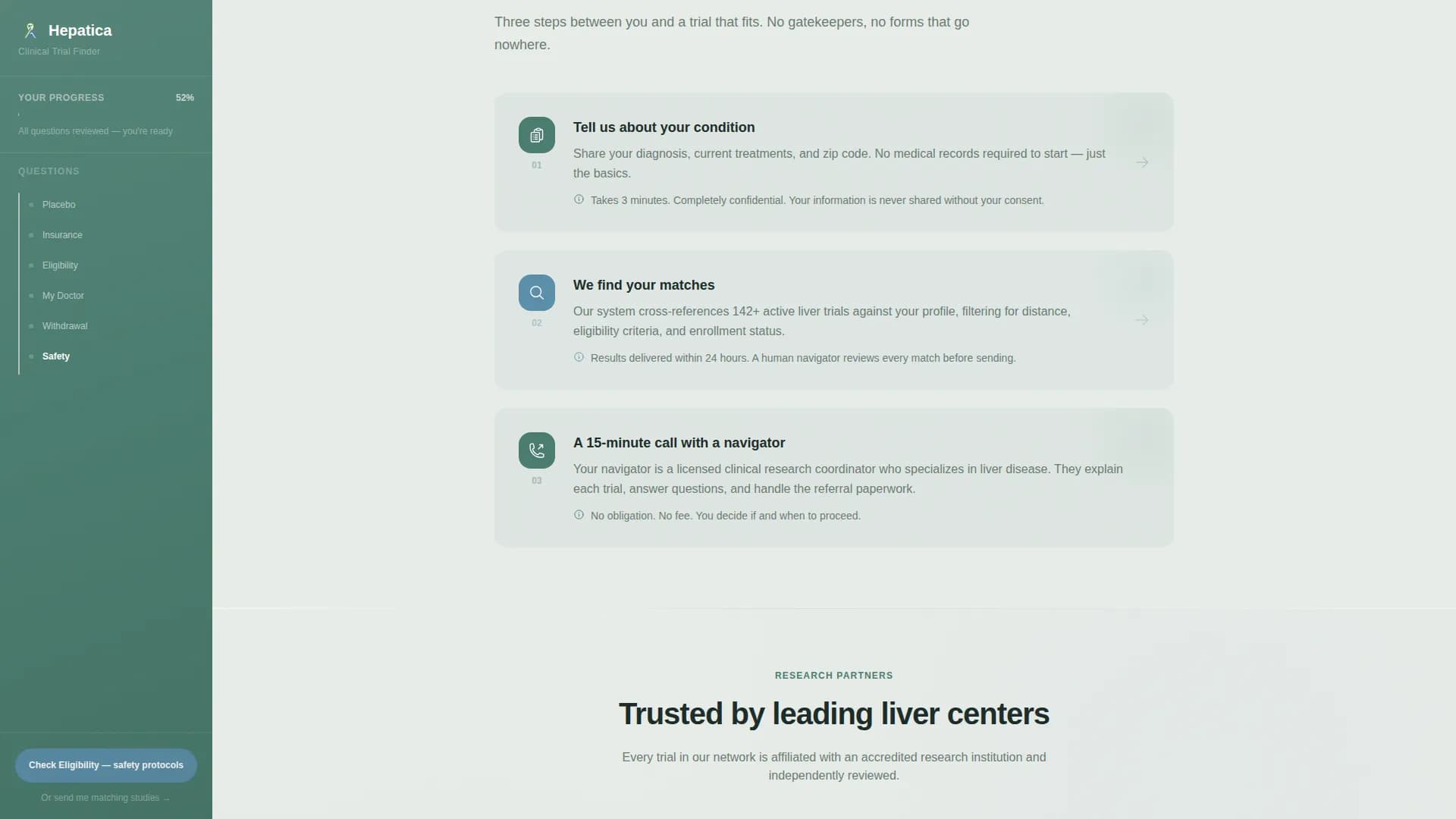 Hepatica - Clinical Trials Landing Page Template