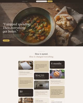 Thrift — Smart Budget-Conscious Living Landing Page Template