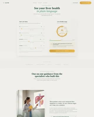 Liver Disease Care Cost Calculator Website Template
