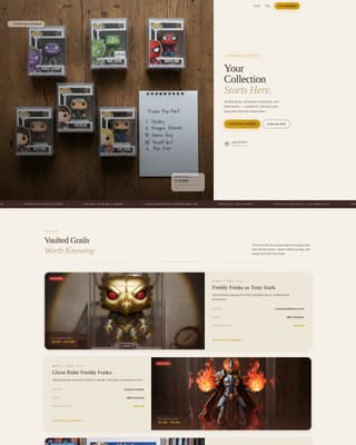 Grail — Premium Rare Collectibles Landing Page Template