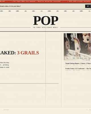 Pop - Vintage Collector Landing Page Template