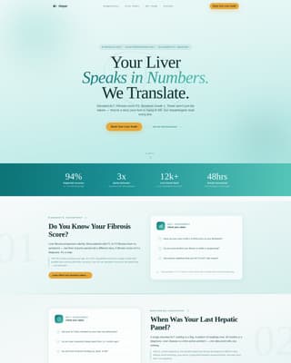 Liver Disease Care Booking Website Template