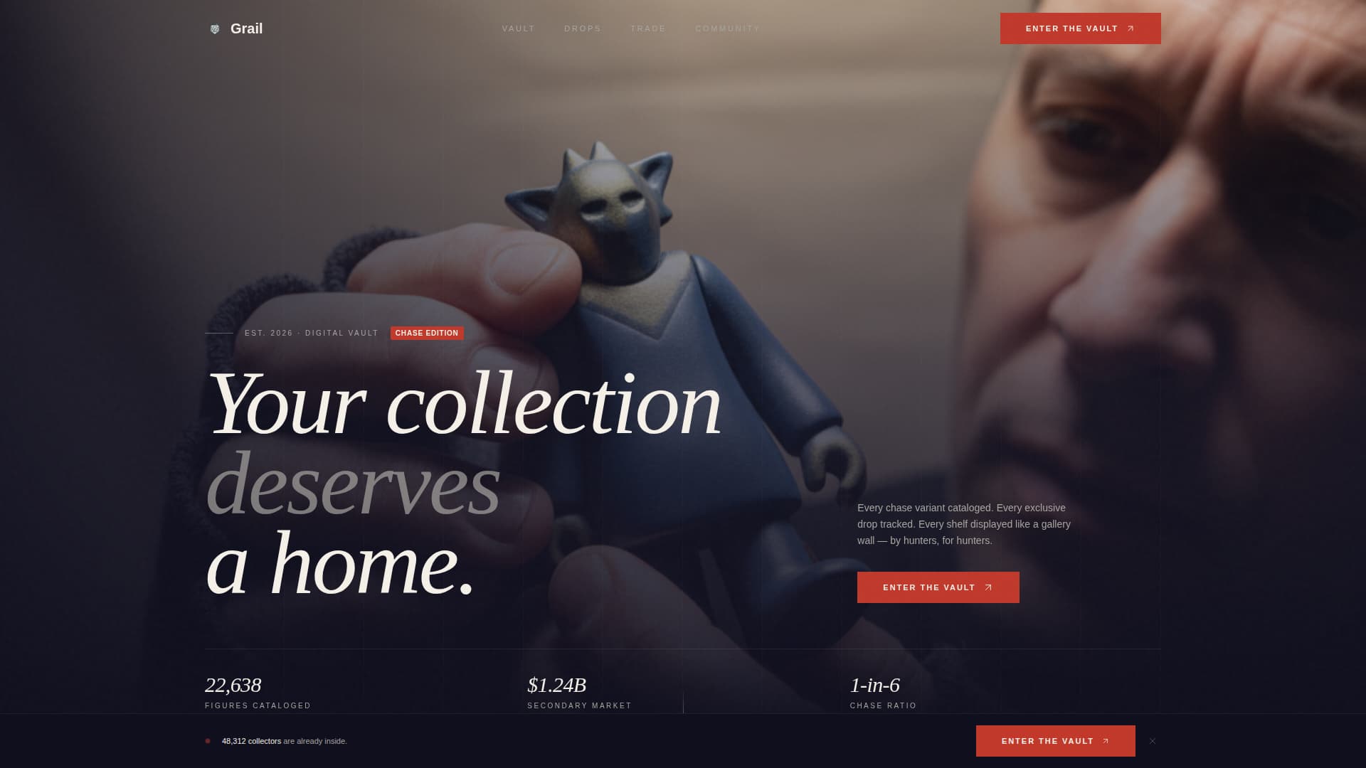 Grail - Luxe Collector Landing Page Template
