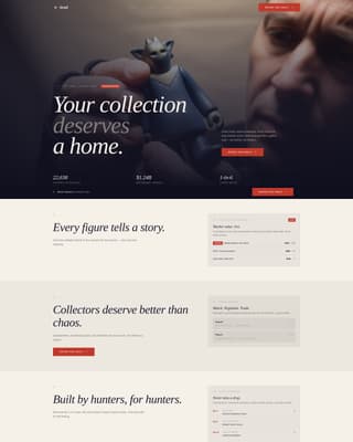 Grail - Luxe Collector Landing Page Template