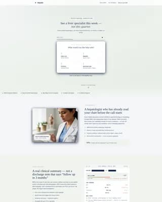 Liver Disease Care Booking Website Template