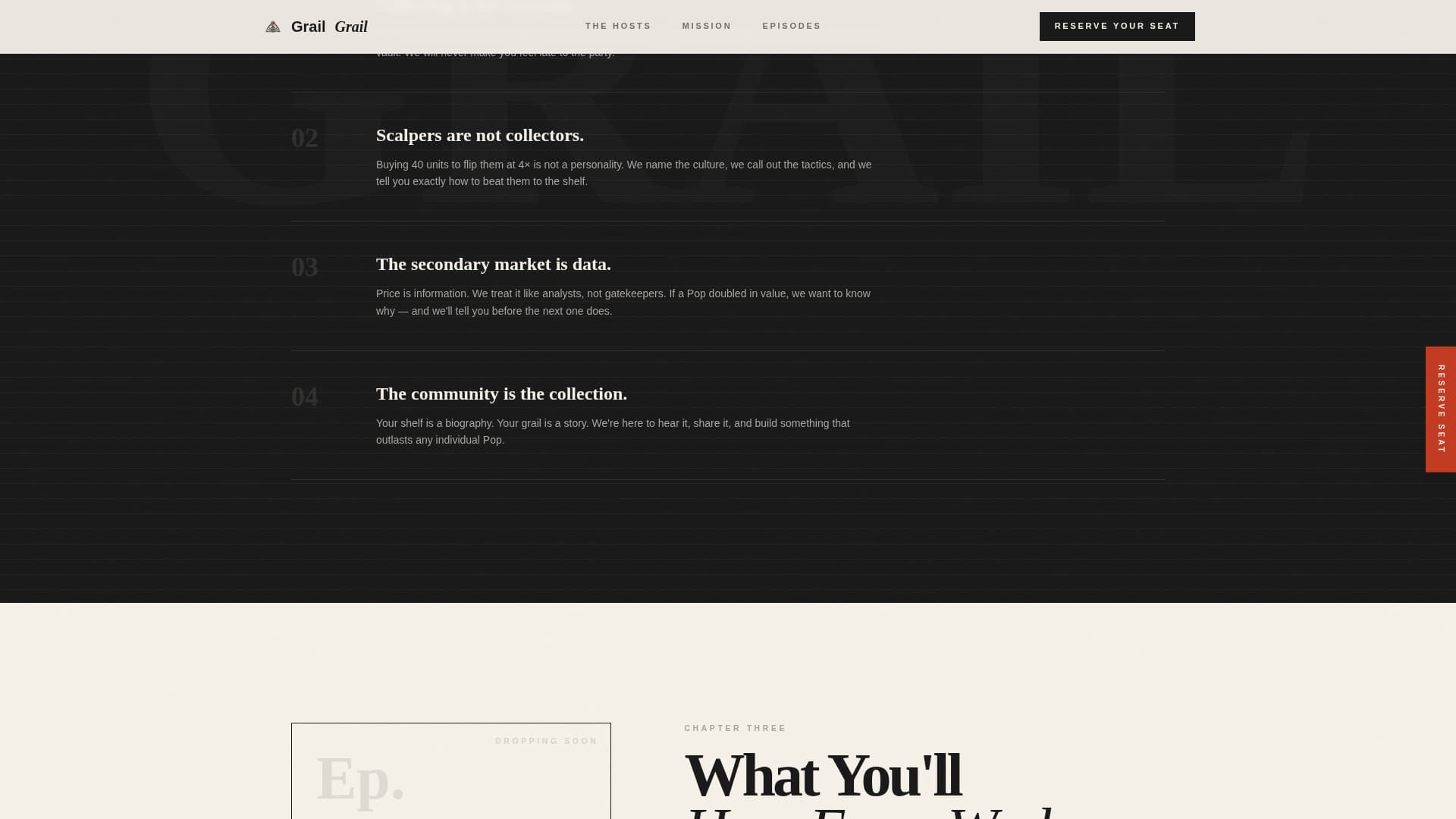 Grail - Compelling Podcast Landing Page Template