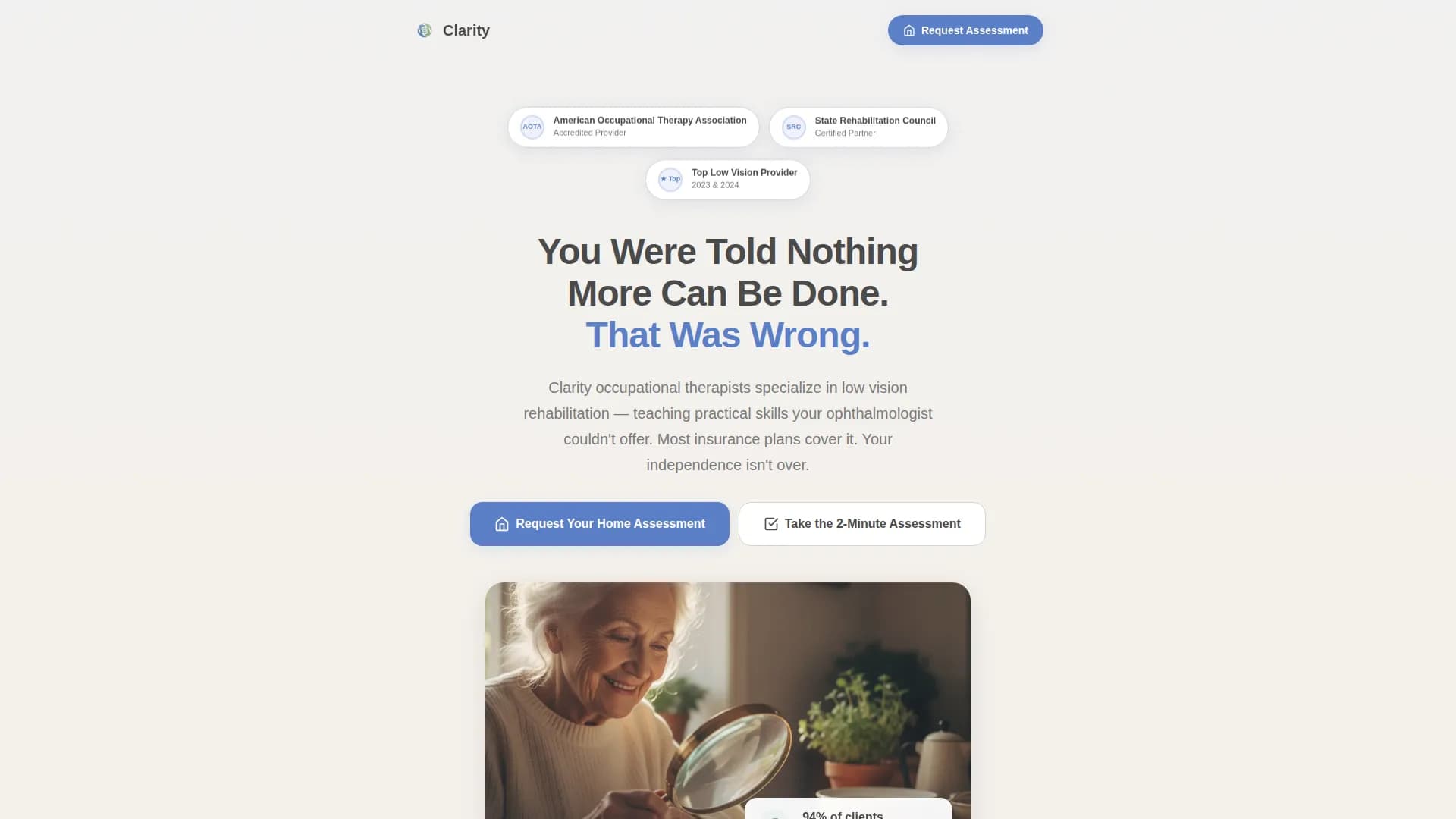 Eye Care & Optometry Professional Website Template