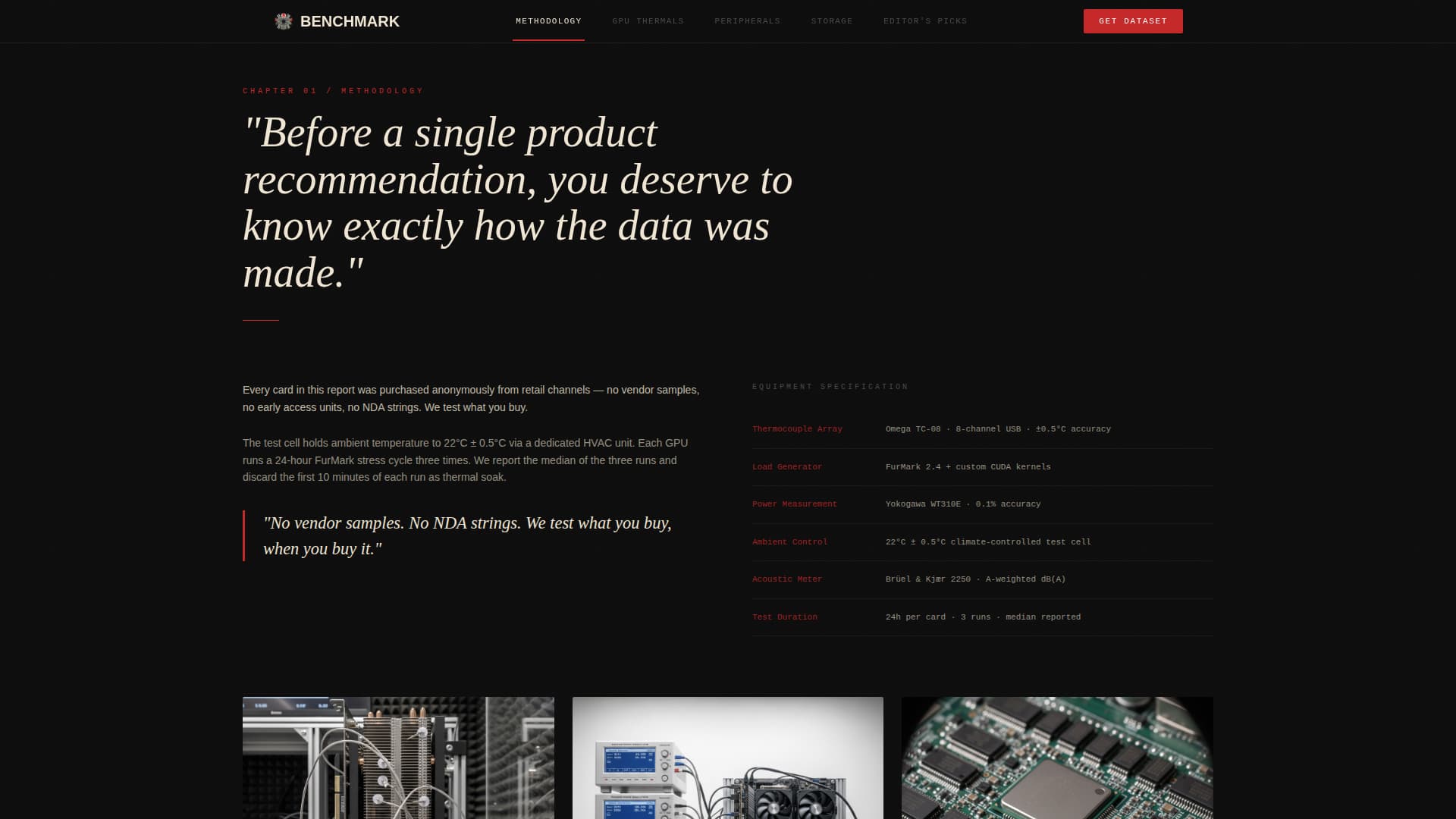 Benchmark - Authoritative Hardware Landing Page Template
