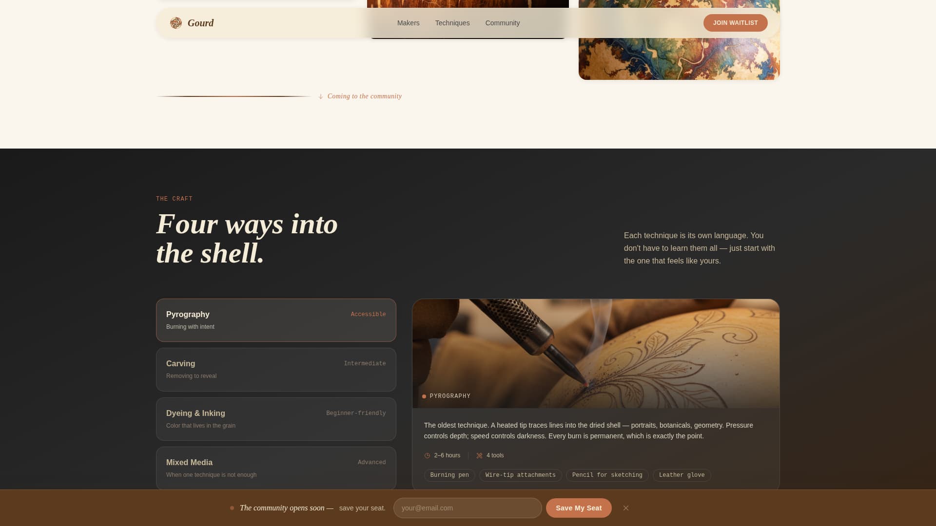 Gourd - Artisan Craft Landing Page Template