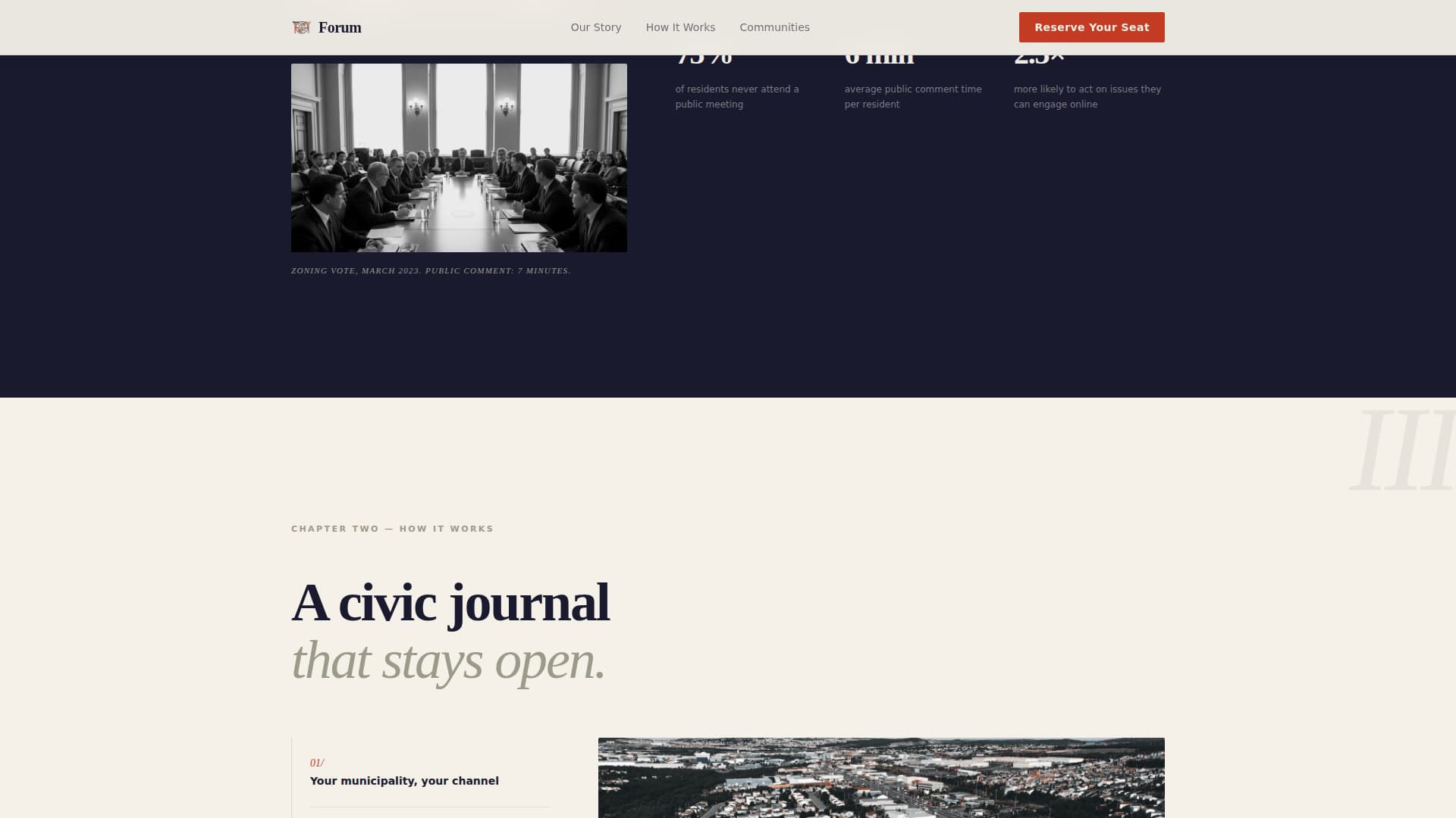 Forum - Civic Community Landing Page Template