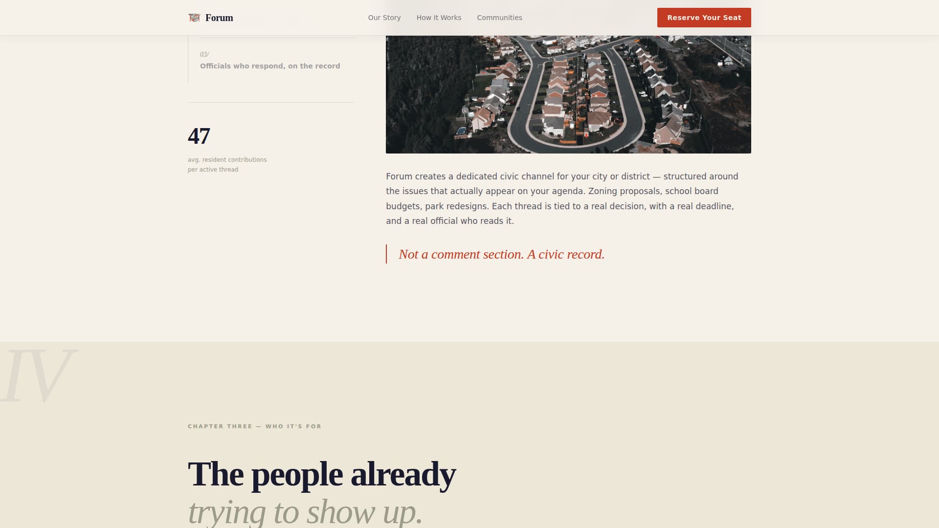 Forum - Civic Community Landing Page Template