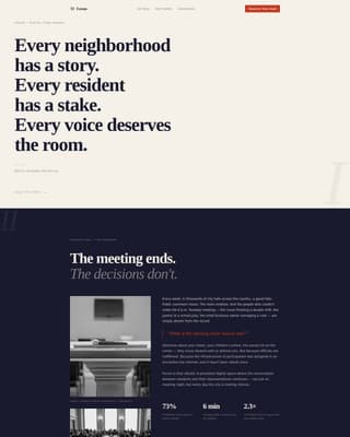 Forum - Civic Community Landing Page Template