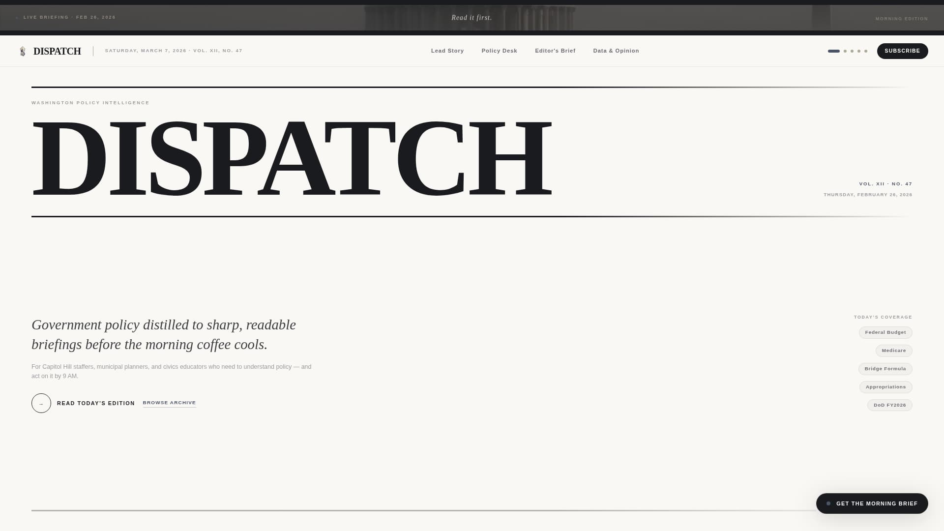 Dispatch — Credible Municipal Services Landing Page Template