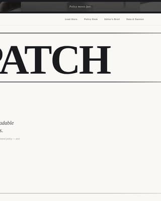 Dispatch — Credible Municipal Services Landing Page Template