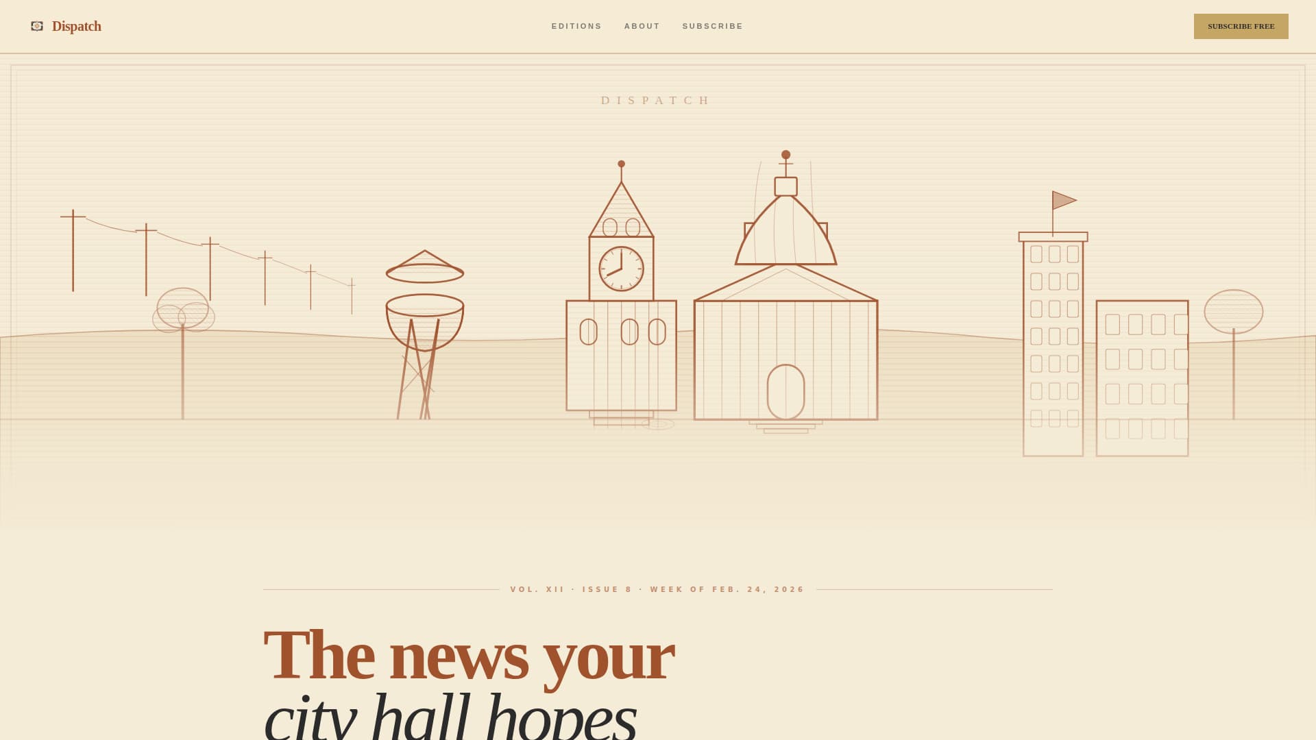Dispatch - Authoritative Government Landing Page Template