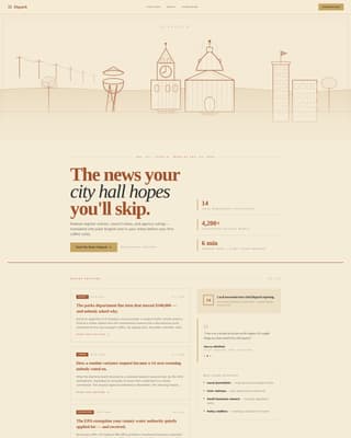 Dispatch - Authoritative Government Landing Page Template