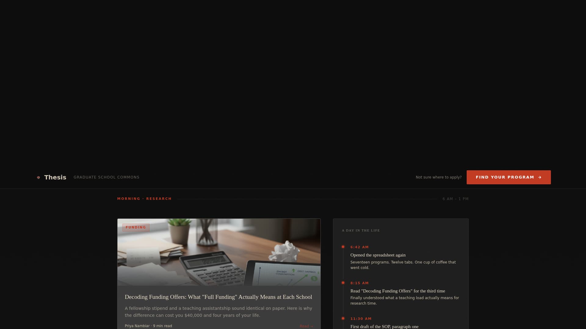 Thesis - Compelling Graduateschool Landing Page Template