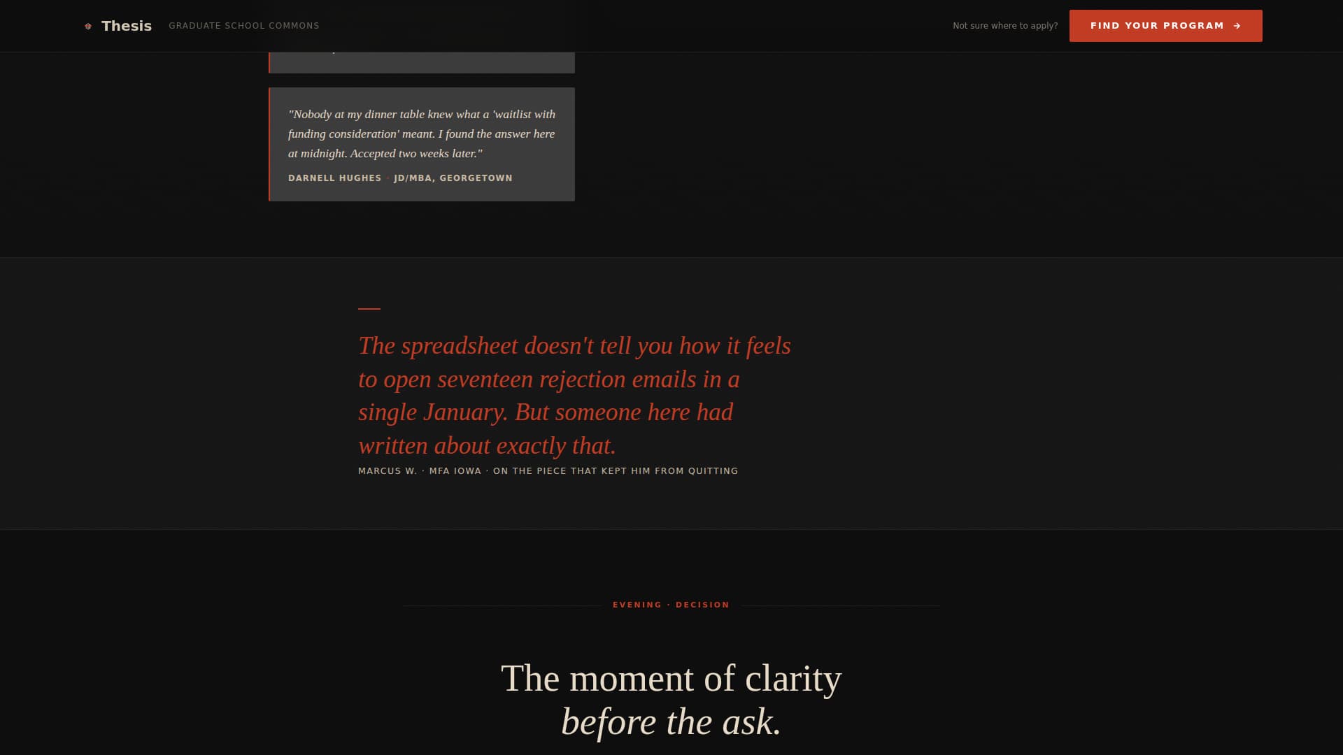 Thesis - Compelling Graduateschool Landing Page Template