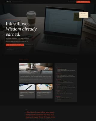 Thesis - Compelling Graduateschool Landing Page Template