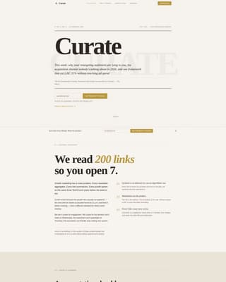 Curate - Authoritative Growthmarketing Landing Page Template