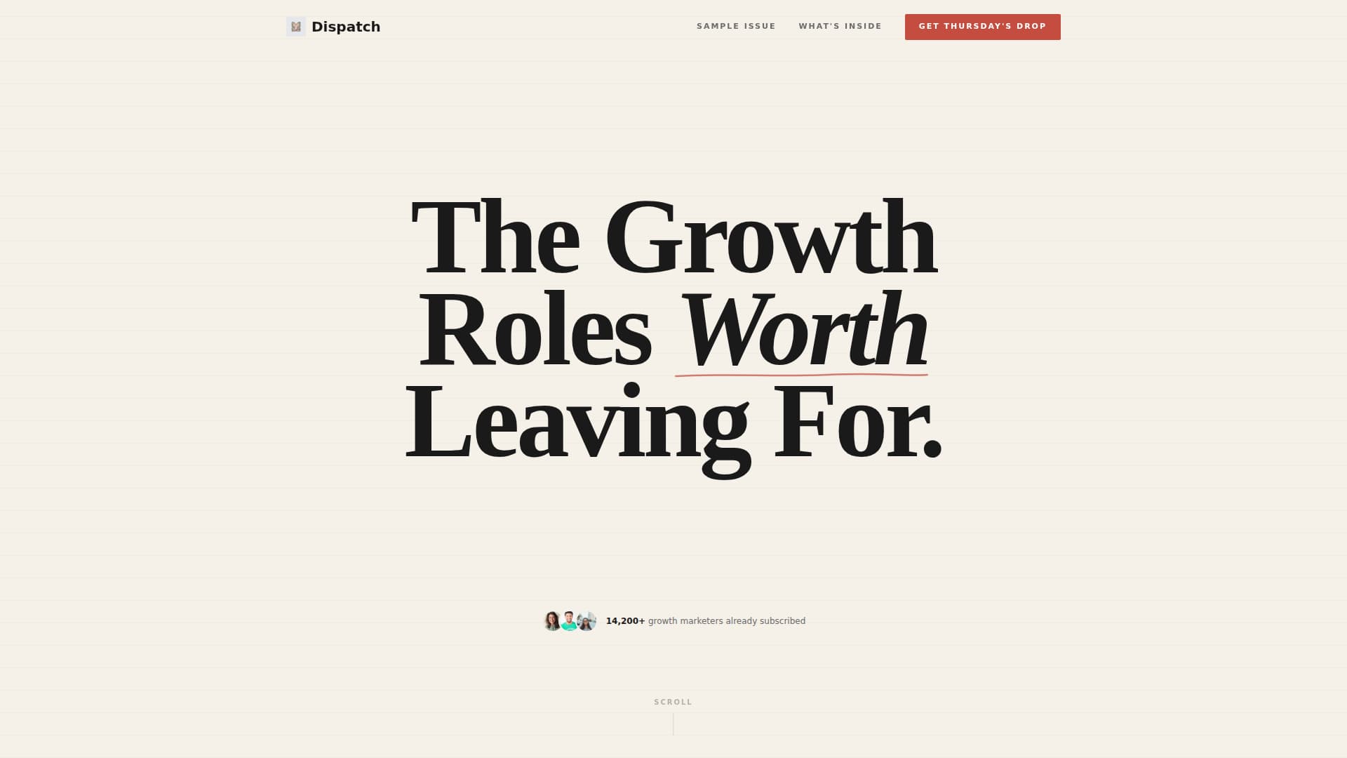 Dispatch - Curated Newsletter Landing Page Template