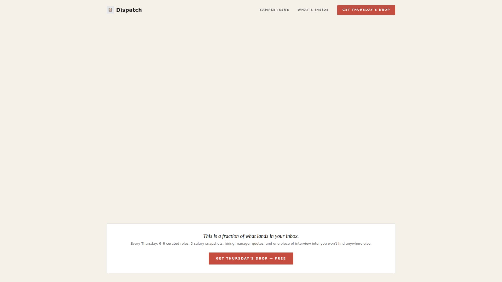 Dispatch - Curated Newsletter Landing Page Template