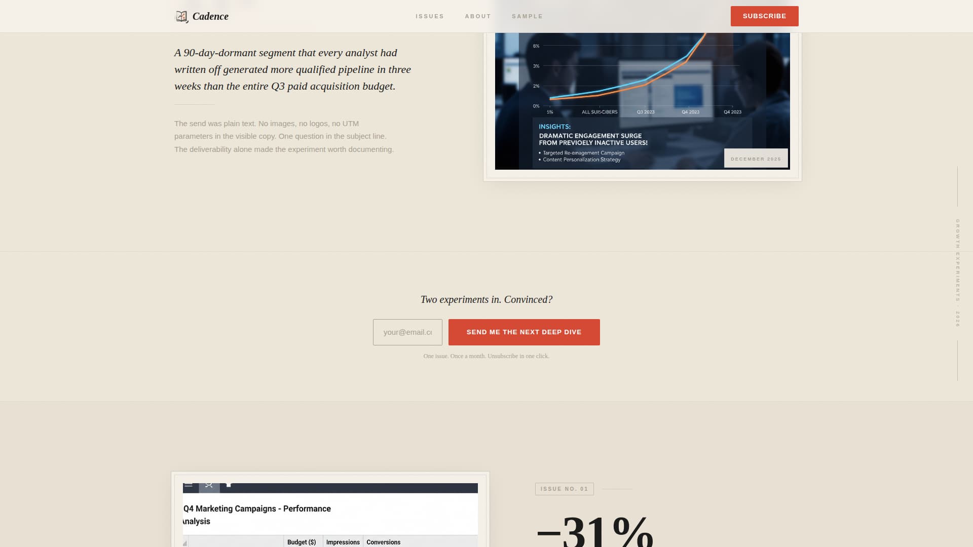 Cadence - Compelling Growthmarketing Landing Page Template