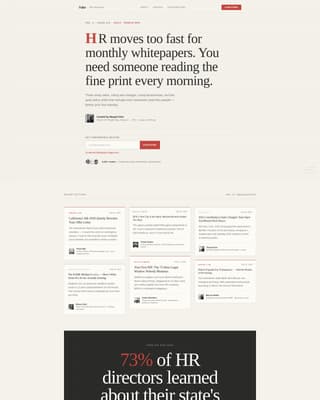 Pulse - Authoritative HR Newsletter Landing Page Template