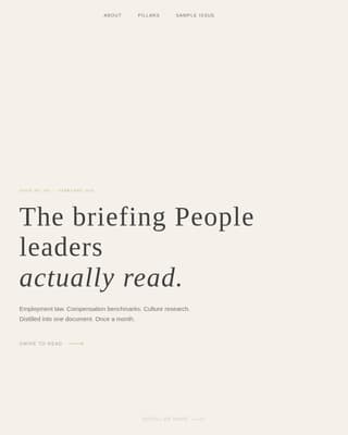 Cadence - Refined HR Newsletter Landing Page Template