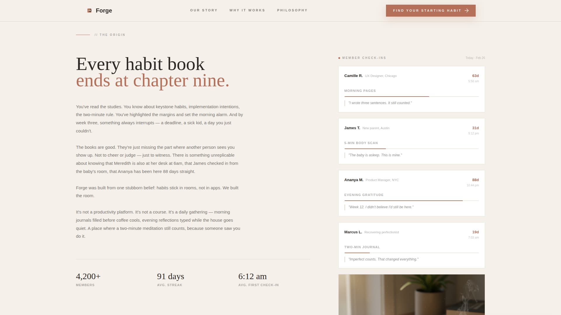 Forge - Intentional Habitbuilding Landing Page Template