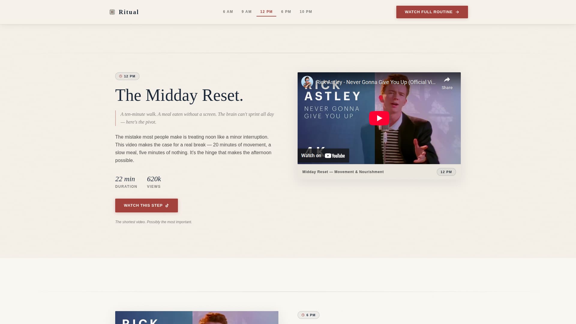 Ritual — Proven Habit Formation Landing Page Template