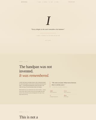 Resonance - Meditative Handpan Landing Page Template