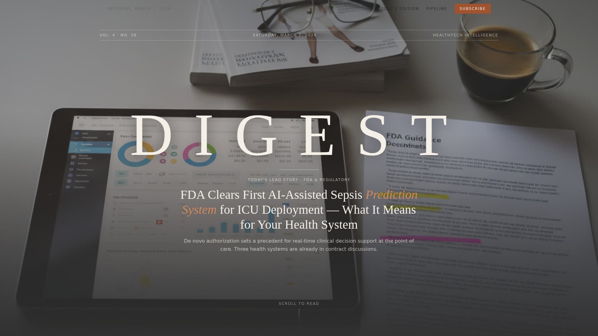 Digest - Authoritative Healthtech Landing Page Template