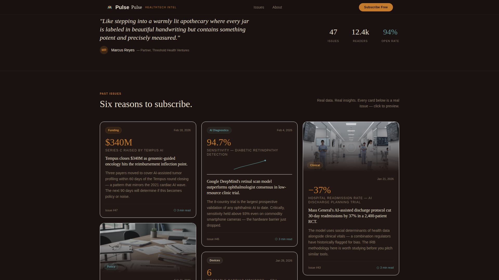 Healthtech - Performancedriven Data Landing Page Template